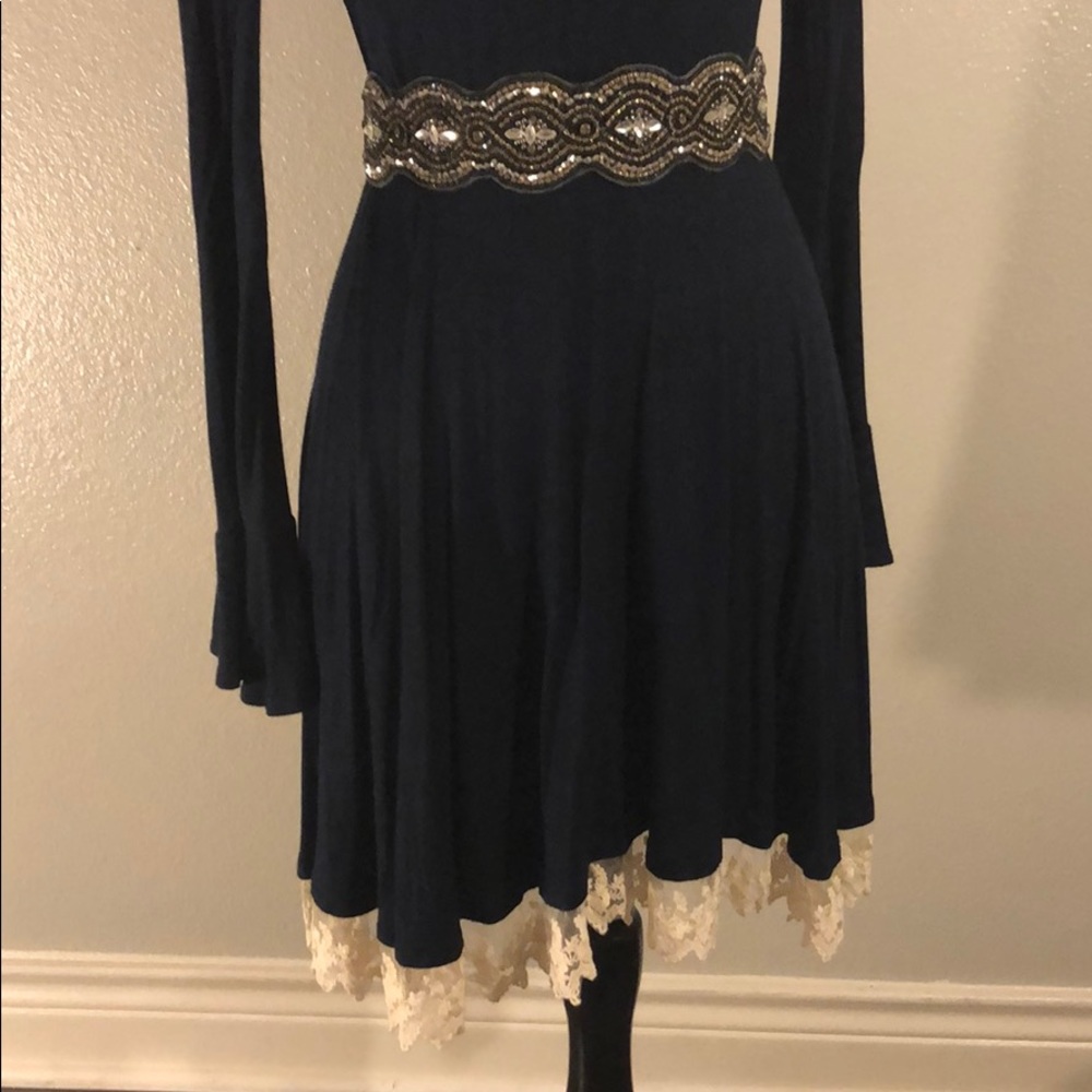 Dark Navy Cocktail Dress - Picture 7 of 7